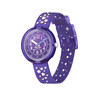 Montre FLIK FLAK Shine bright Stargazing enfant plastique biosourcé bracelet PET recyclé violet - vue V1
