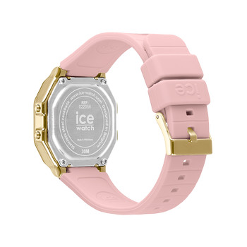 ICE WATCH Ice digit retro dameshorloge met roze siliconen band