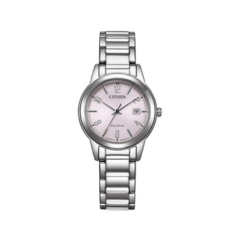 Montre CITIZEN platform femme eco-drive, bracelet acier inoxydable gris argent