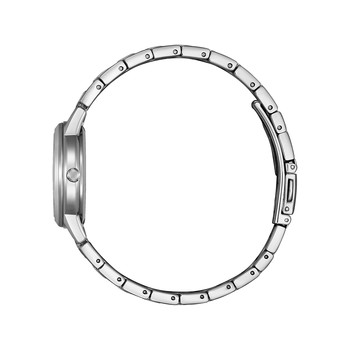 Montre CITIZEN platform femme eco-drive, bracelet acier inoxydable gris argent