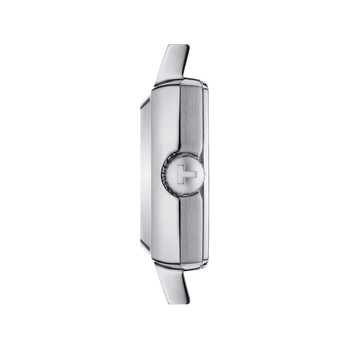 Montre TISSOT T-LADY LOVELY SQUARE femme cadran gris bracelet acier inoxydable