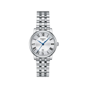 Montre TISSOT T-CLASSIC CARSON PREMIUM femme cadran gris bracelet acier inoxydable