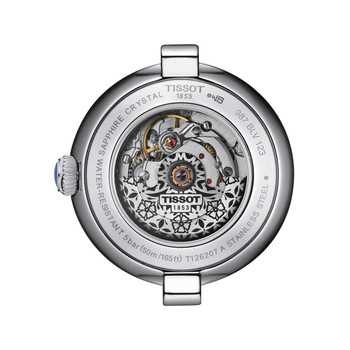 Montre TISSOT T-LADY BELLISSIMA femme automatique cadran gris bracelet acier inoxydable