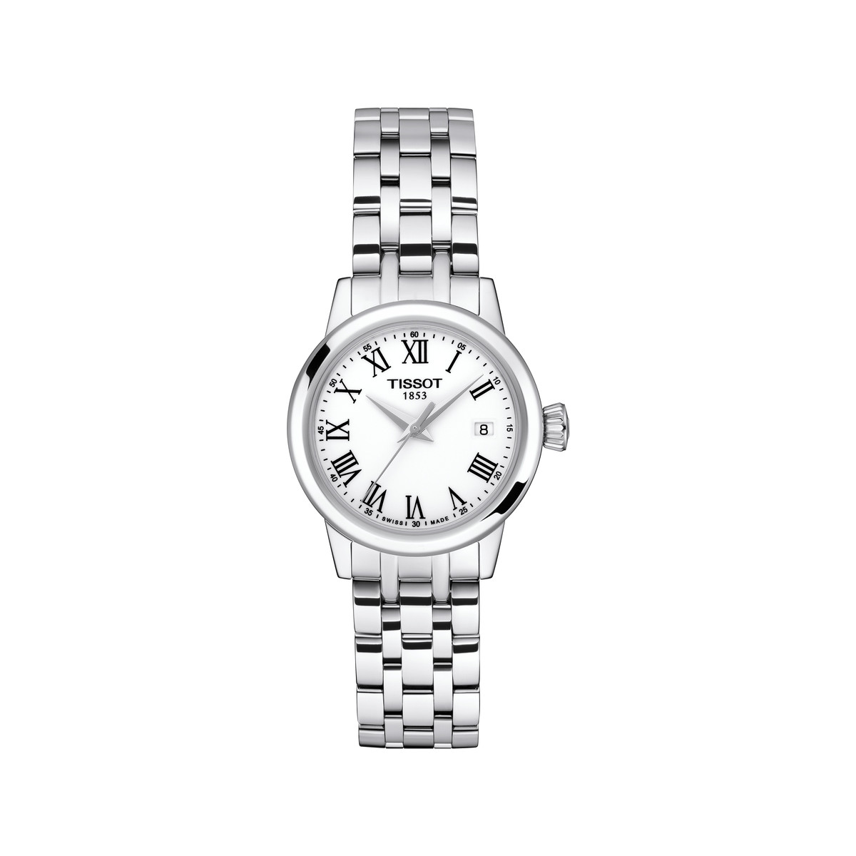 Montre TISSOT T-CLASSIC DREAM femme cadran blanc bracelet acier inoxydable