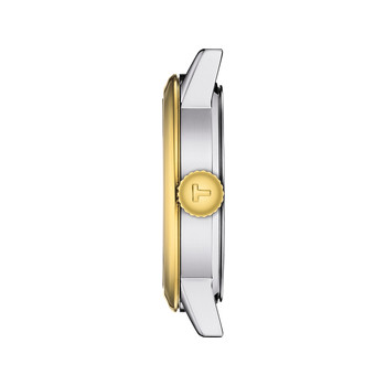 Montre TISSOT T-CLASSIC DREAM femme cadran ivoire bracelet acier inoxydable bicolore doré