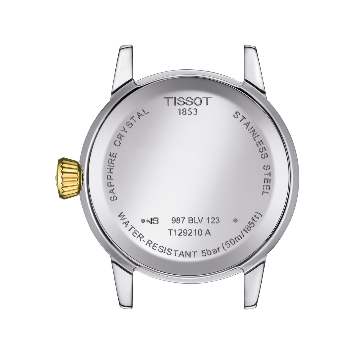 Montre TISSOT T-CLASSIC DREAM femme cadran ivoire bracelet acier inoxydable bicolore doré - vue 3