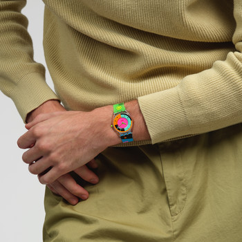Montre SWATCH mixte bracelet silicone multicolore