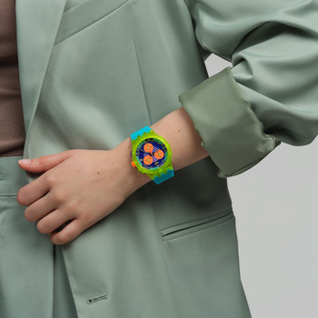 Montre SWATCH mixte bracelet silicone vert