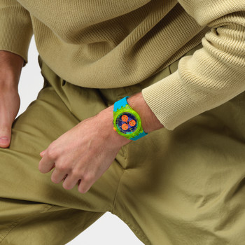 Montre SWATCH mixte bracelet silicone vert