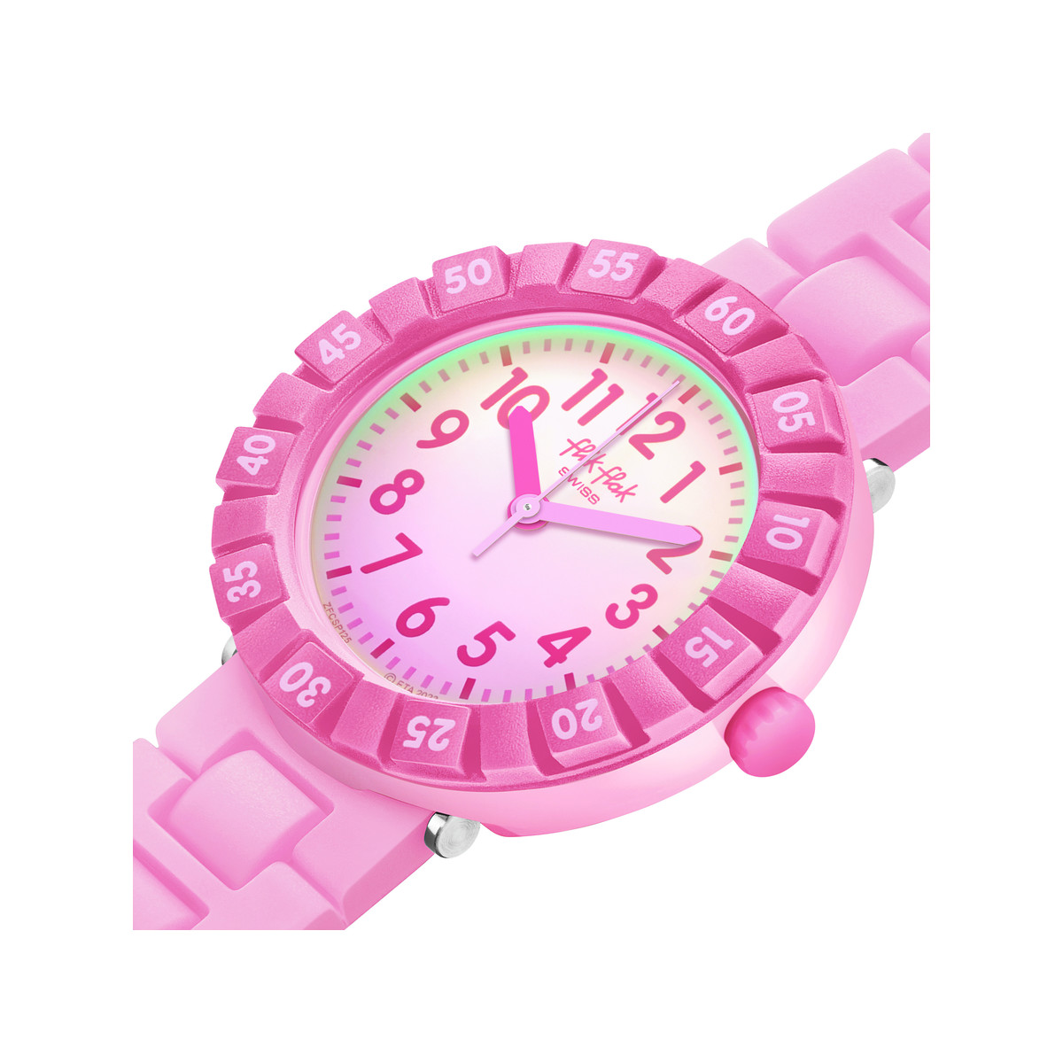 Montre FLIK FLAK PINK SPLASH enfant bracelet silicone rose - vue 2