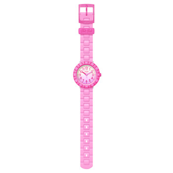 Montre FLIK FLAK PINK SPLASH enfant bracelet silicone rose
