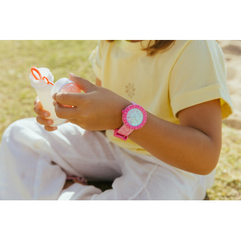 Montre FLIK FLAK PINK SPLASH enfant bracelet silicone rose