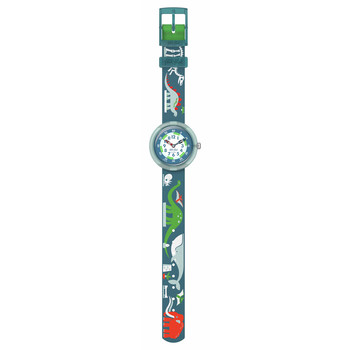 Montre Flik Flak time to discover enfant bracelet tissu bleu