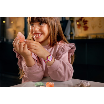 Montre Flik Flak time to discover enfant bracelet tissu jaune