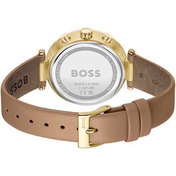 Montre BOSS business femme bracelet acier doré jaune