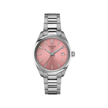 TISSOT T-CLASSIC PR 100 ladies watch pink dial stainless steel bracelet