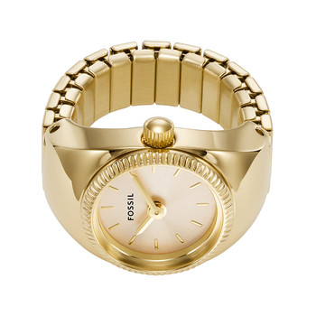 FOSSIL watch ring woman stainless steel bracelet gold
