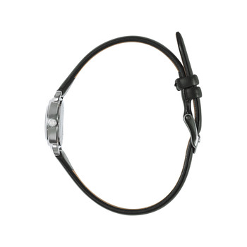 Analoog LIP dameshorloge, zwarte leren band