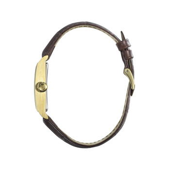 Analoog LIP dameshorloge, bruine leren band