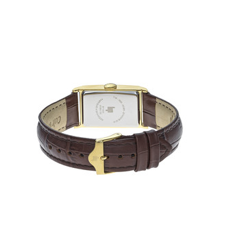 Analoog LIP dameshorloge, bruine leren band
