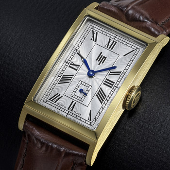 Analoog LIP dameshorloge, bruine leren band