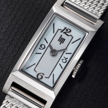 Montre LIP femme analogique, bracelet métal argent