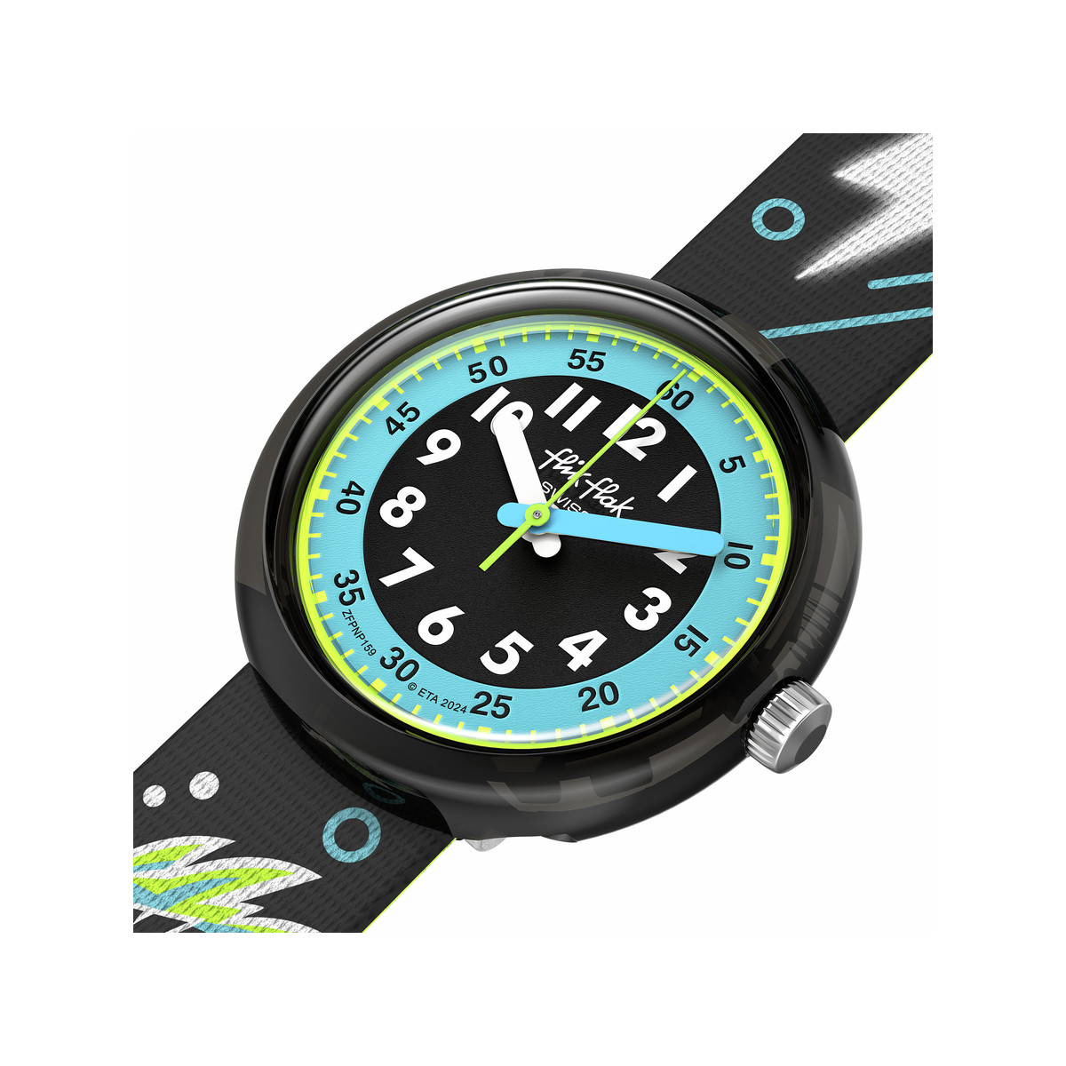 Montre FLIK FLAK MYSTIC DRAGON enfant bracelet pet recycle noir - vue 2