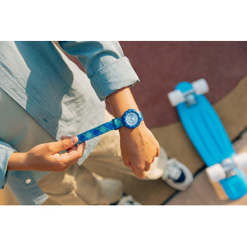 Watch FLIK FLAK LOOP IN BLUE child bracelet pet recycle blue