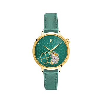 Montre PIERRE LANNIER esperance femme automatique, bracelet cuir vert