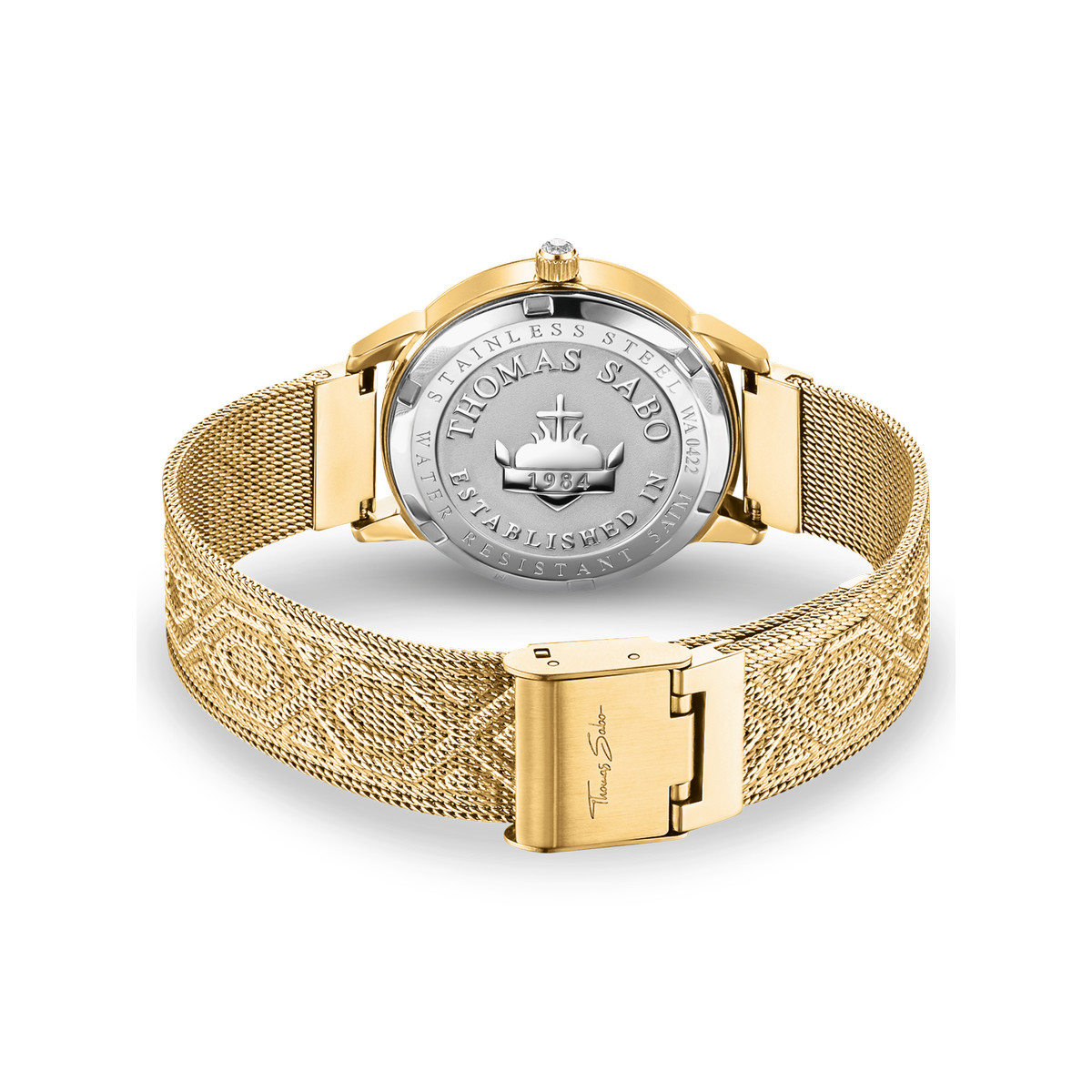 Montre THOMAS SABO femme bracelet acier or maille milanaise - vue 3