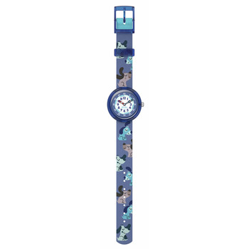 Watch flik flak friends fur-ever child bracelet pet recycle blue