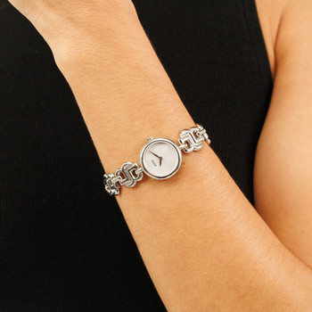 MONTRE BOSS FEMME Double b dressy acier