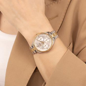 MONTRE BOSS FEMME Sage sport acier bicolore