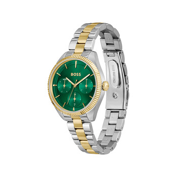 MONTRE BOSS FEMME Sage sport acier bicolore cadran vert