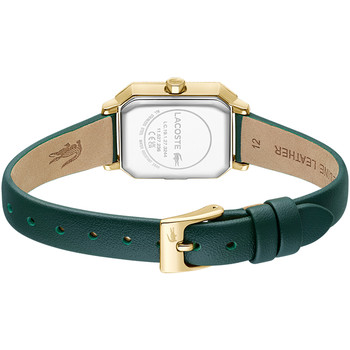 Montre LACOSTE parisienne femme cadran doré jaune bracelet vert