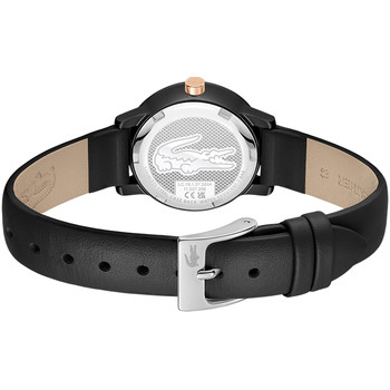 Montre LACOSTE 12.12 swift femme noir bracelet cuir