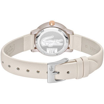 Montre LACOSTE12.12 swift femme blanc bracelet cuir