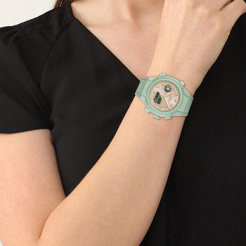 Montre LACOSTE lc33 femme vert cadran beige bracelet silicone