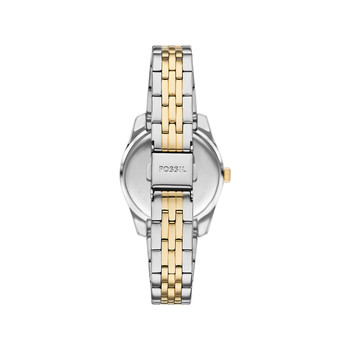 Montre FOSSIL scarlette femme bracelet acier inoxydable bicolore