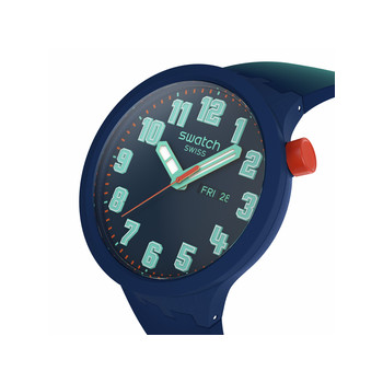 Montre SWATCH essentials mixte cadran bleu bracelet silicone bleu