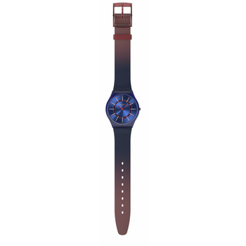 Montre SWATCH essentials mixte cadran bleu bracelet silicone bleu