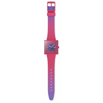 Montre SWATCH Essentials mixte cadran rose bracelet silicone rose