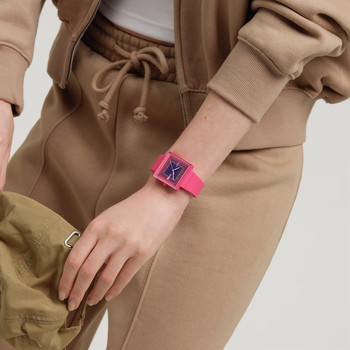 Montre SWATCH Essentials mixte cadran rose bracelet silicone rose