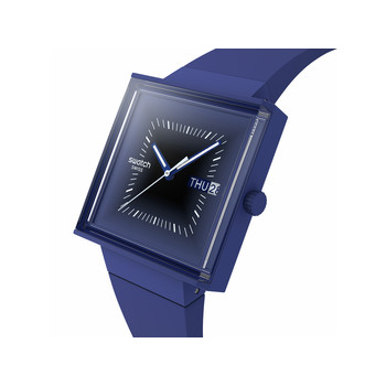 Montre SWATCH essentials mixte cadran bleu bracelet silicone bleu