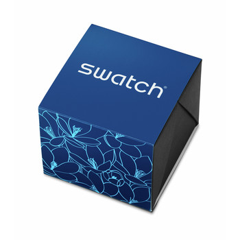 Montre SWATCH blossom time femme cadran bleu bracelet acier inoxydable