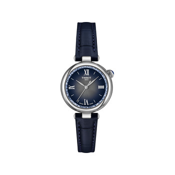Montre TISSOT T-LADY DESIR femme cadran bleu bracelet cuir bleu