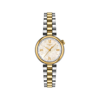 Montre TISSOT T-LADY DESIR femme cadran nacré bracelet PVD bicolore