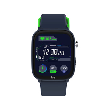 Montre ICE WATCH ice smart junior 3.0 fm enfant connecté,  boîtier plastique bleu, bracelet silicone bleu