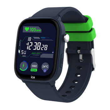 Montre ICE WATCH ice smart junior 3.0 fm enfant connecté,  boîtier plastique bleu, bracelet silicone bleu