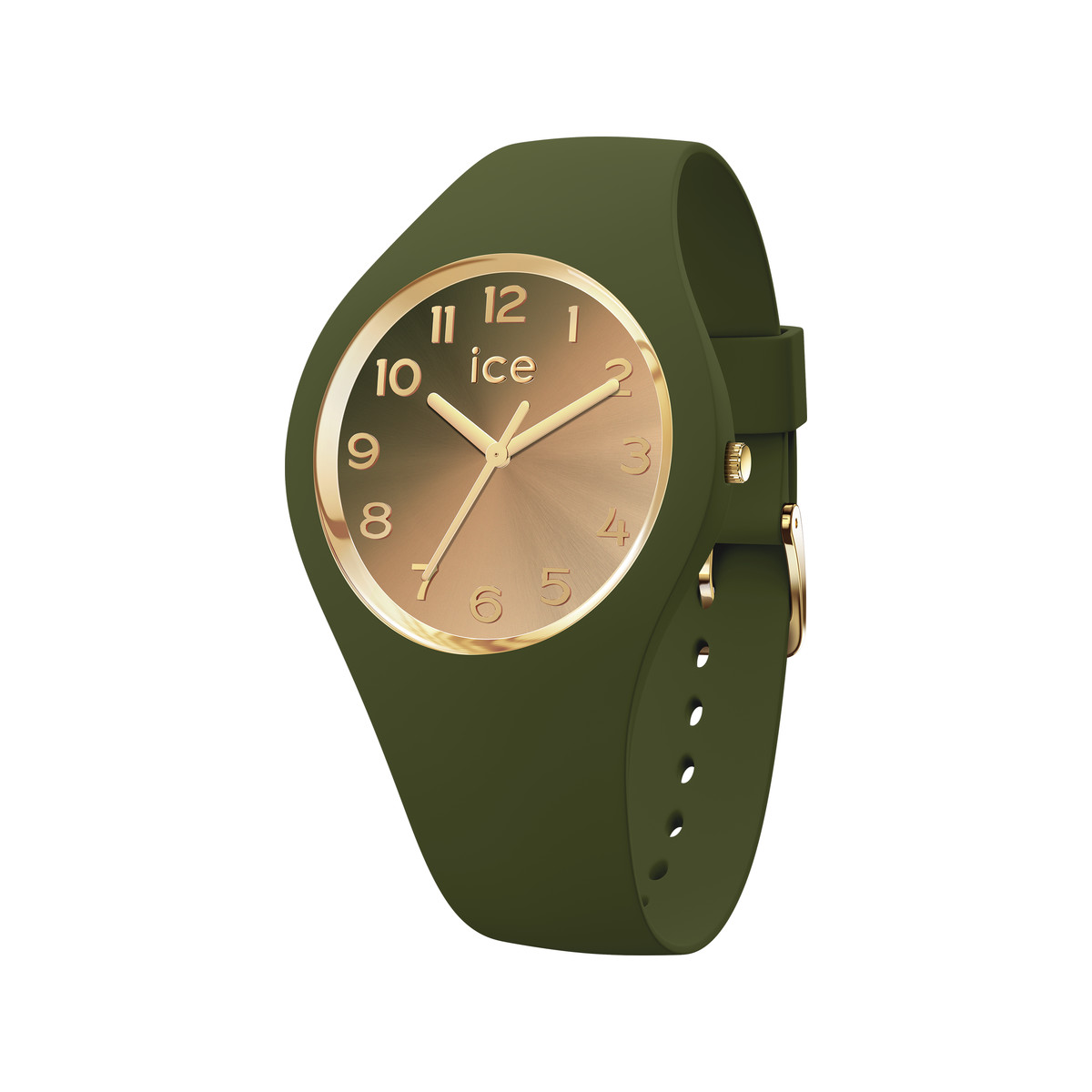 Montre ICE WATCH ice sunset femme analogique, boîtier silicone vert, bracelet silicone vert